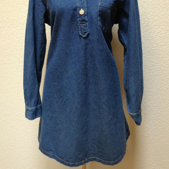 VINTAGE DENIM SHIRT DRESS PM - Picture 7 of 8